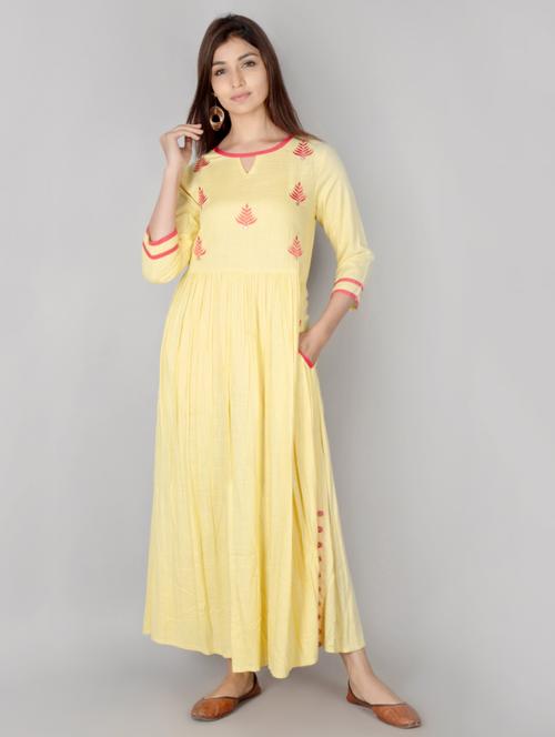 embroided flared kurta - 17717174 - Very Small Image - 1