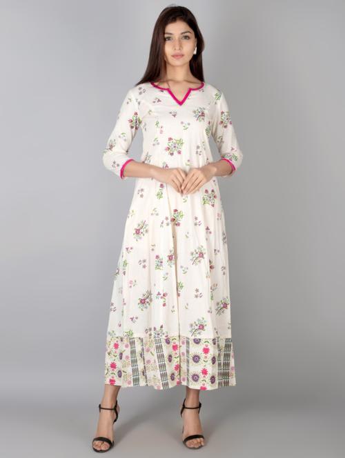 floral tiered kurta - 17717181 - Very Small Image - 1