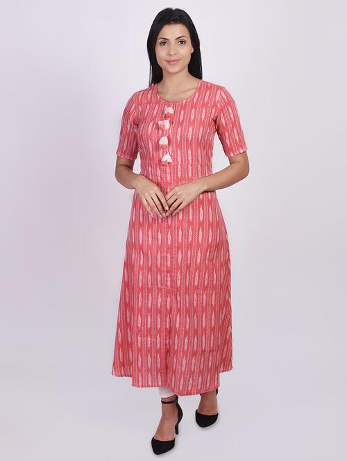 ikat a-line kurta - 17717247 - Very Small Image - 1