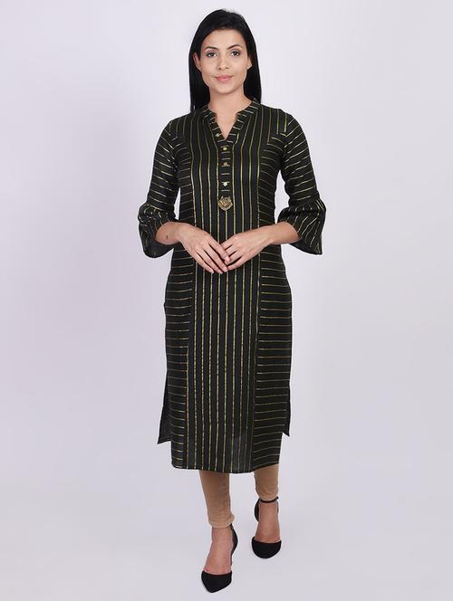 women's straight kurta - 17717251 - Very Small Image - 1