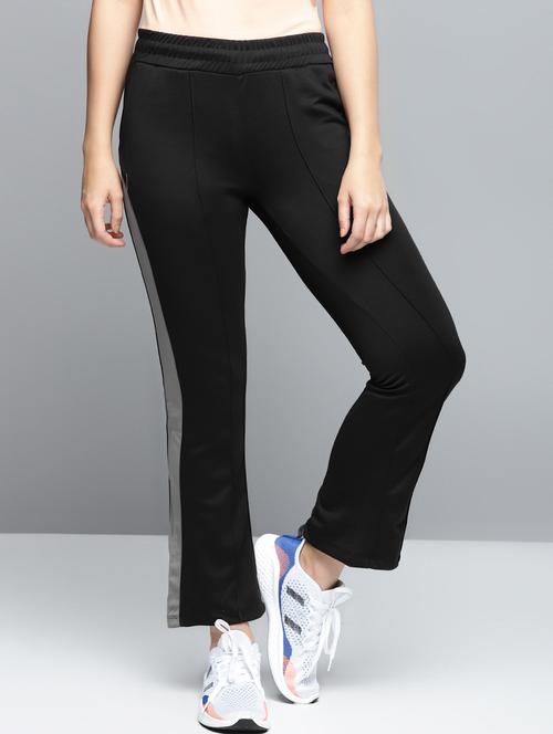 high rise solid track pants - 17718720 - Very Small Image - 1