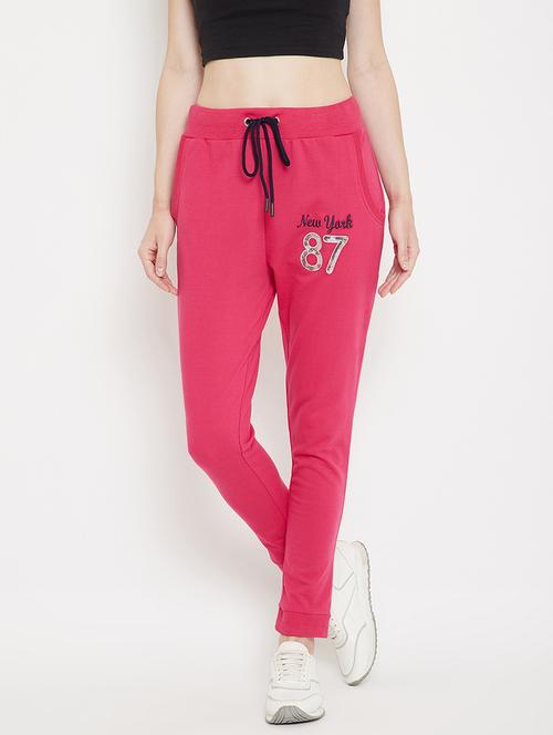 drawstring waist solid track pant - 17718950 - Very Small Image - 1