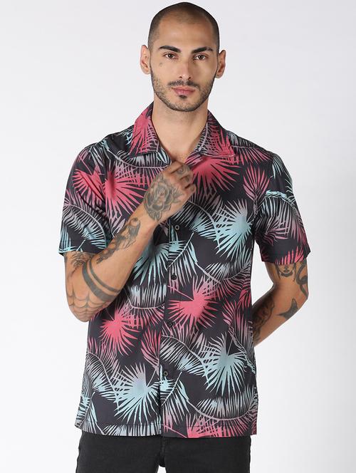 blue printed casual shirt - 17719397 - Very Small Image - 1