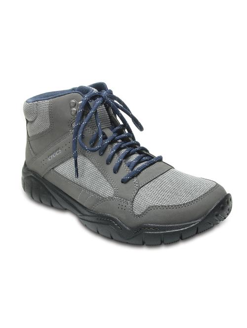 grey mesh & synthetic lace up boots - 17726355 - Very Small Image - 1
