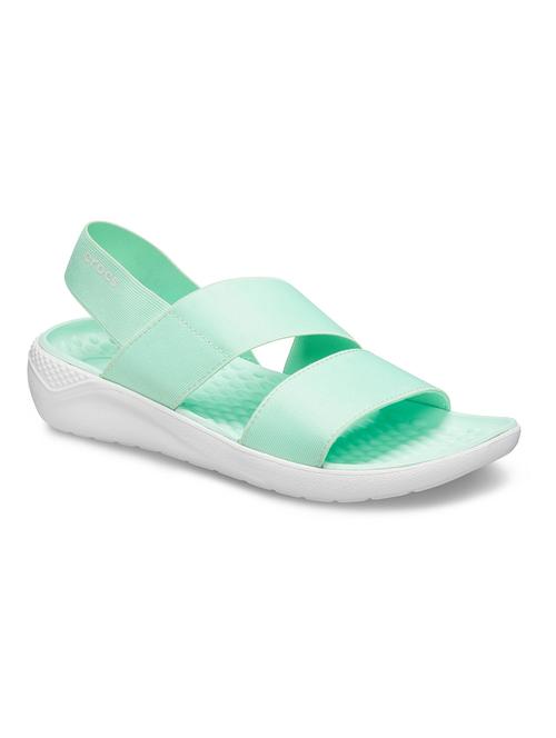 green fabric back strap sandals - 17726924 - Very Small Image - 1