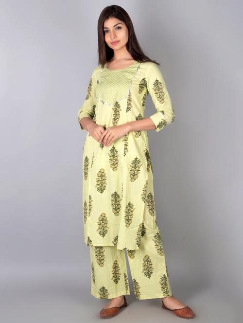 floral kurta palazzo set - 17727154 - Very Small Image - 1