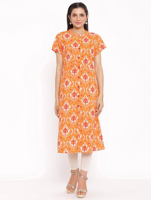 ikat a-line kurta - 17727309 - Very Small Image - 1