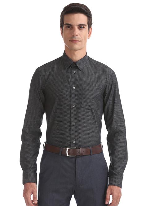 grey self design formal shirt - 17727611 - Very Small Image - 1