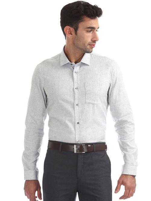 grey self design formal shirt - 17727634 - Very Small Image - 1
