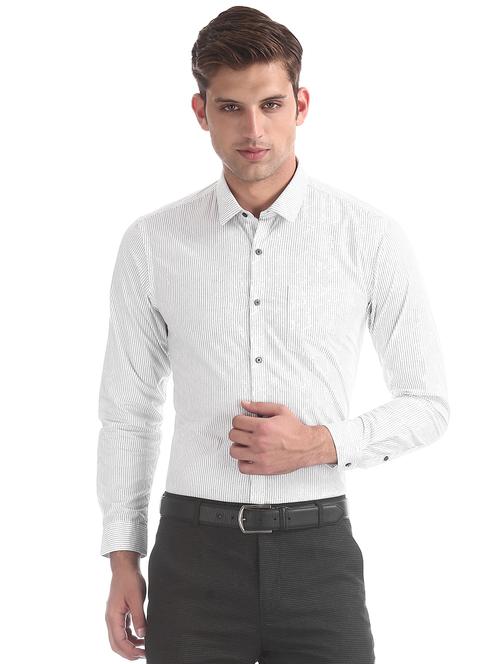 white stripes formal shirt - 17727749 - Very Small Image - 1