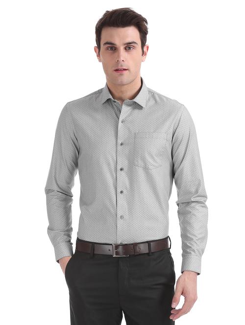 grey self design formal shirt - 17727779 - Very Small Image - 1