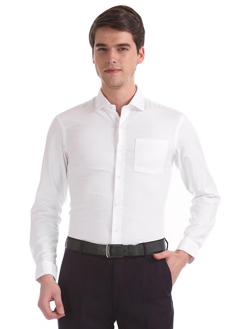white self design formal shirt - 17727868 - Very Small Image - 1