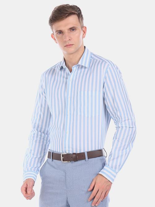 blue striped formal shirt - 17727935 - Very Small Image - 1