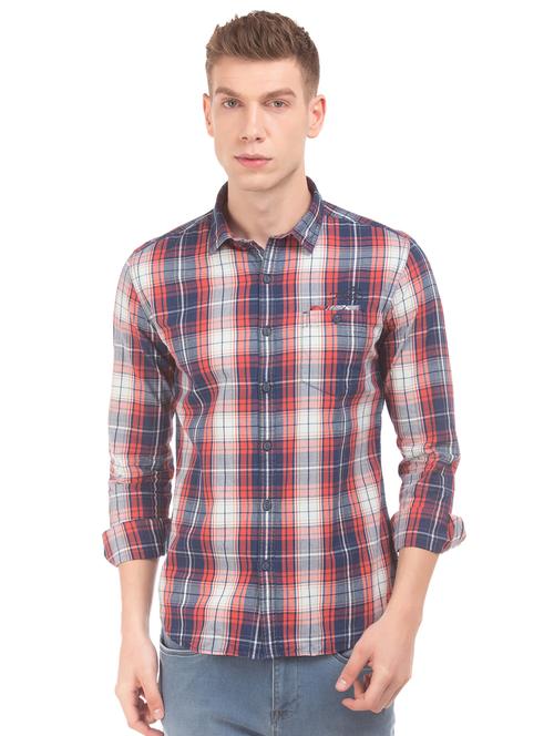 multi colored checkered casual shirt - 17728074 - Very Small Image - 1