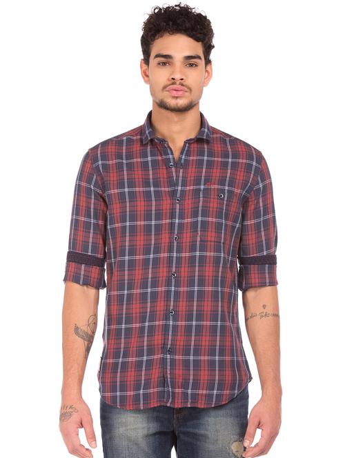 red checkered casual shirt - 17728077 - Very Small Image - 1