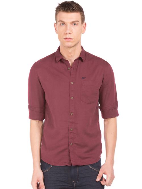 red solid casual shirt - 17728111 - Very Small Image - 1