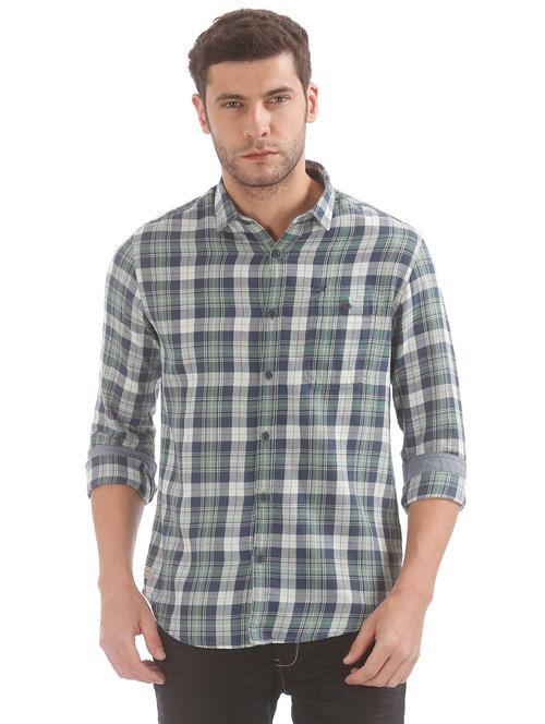 green checkered casual shirt - 17728121 - Very Small Image - 1