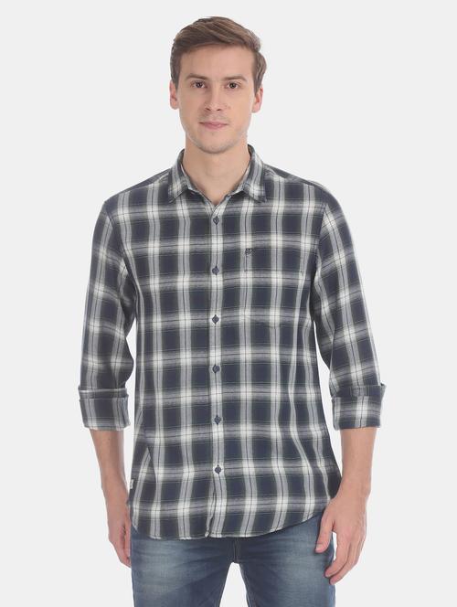 mens checks casual shirt - 17728288 - Very Small Image - 1