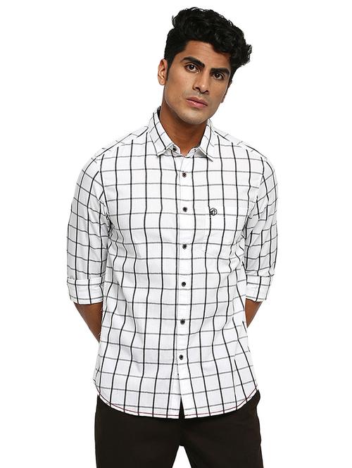 white checkered casual shirt - 17728327 - Very Small Image - 1