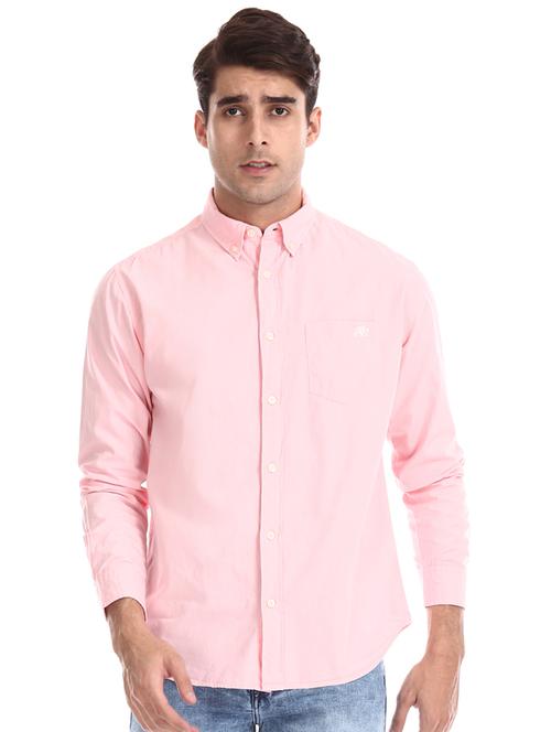 pink solid casual shirt - 17728520 - Very Small Image - 1