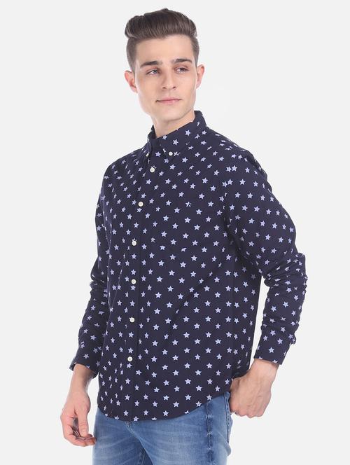 mens geometric casual shirt - 17728537 - Very Small Image - 1