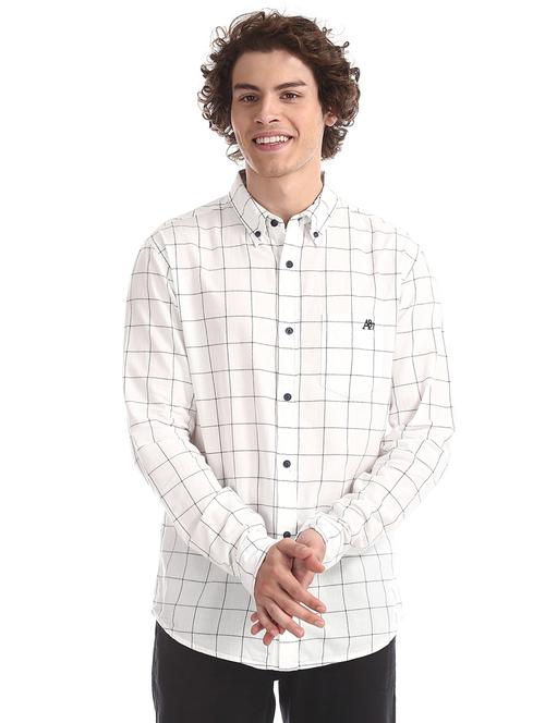 white checkered casual shirt - 17728615 - Very Small Image - 1