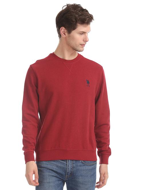 maroon solid sweatshirt - 17728948 - Very Small Image - 1