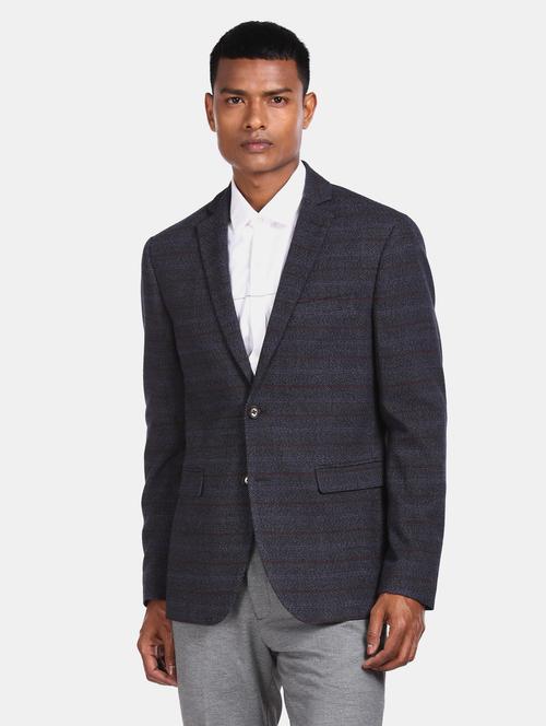 navy blue single breasted casual blazer - 17729519 - Very Small Image - 1