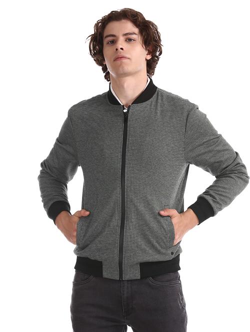 grey printed bomber jacket - 17729834 - Very Small Image - 1