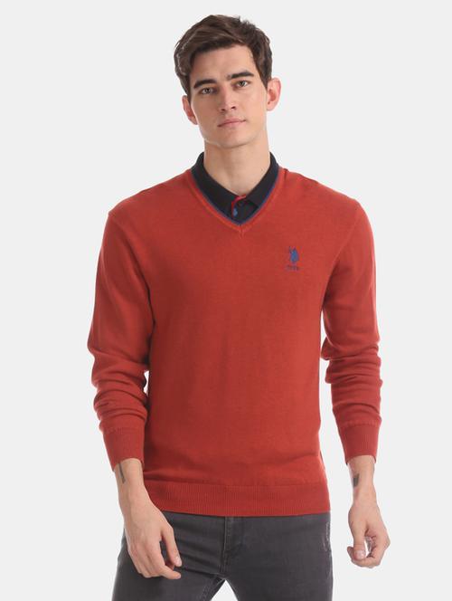 red solid pullover - 17730011 - Very Small Image - 1