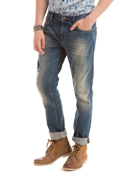 grey distressed denim jeans - 17731798 - Very Small Image - 1