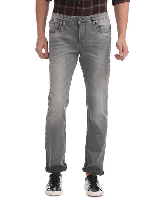 grey light washed denim jeans - 17731801 - Very Small Image - 1