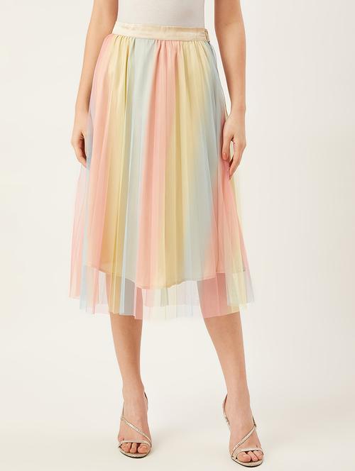 high rise printed a-line skirt - 17732296 - Very Small Image - 1