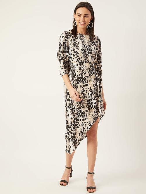 animal print asymmetric dress - 17732303 - Very Small Image - 1