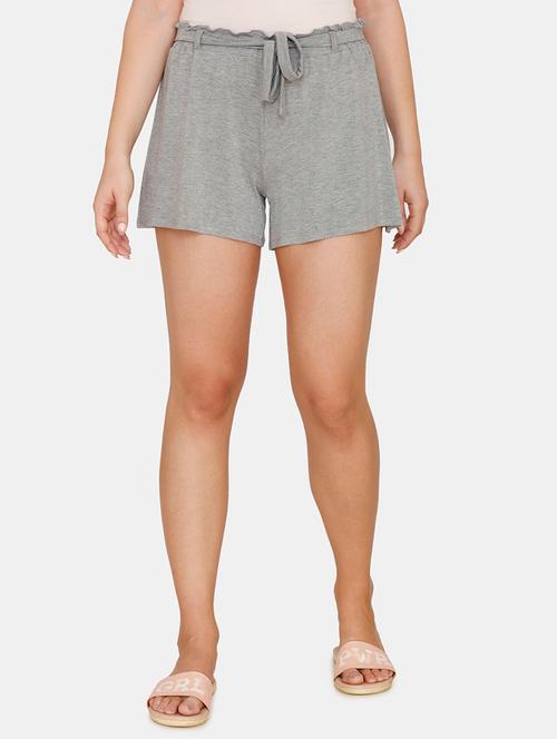 drawstring waist solid shorts - 17732661 - Very Small Image - 1