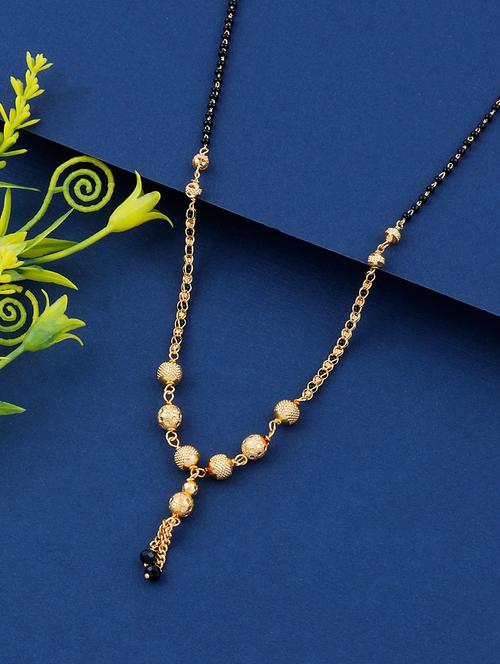 gold beads mangalsutra - 17733074 - Very Small Image - 1