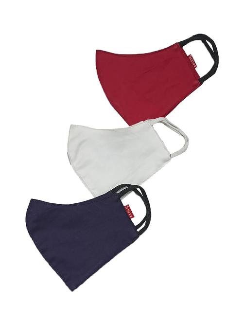 multi colored cotton solid men mask (pack of 3) - 17733094 - Very Small Image - 1