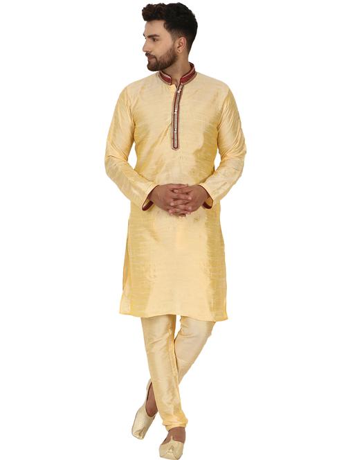 beige kurta pyjama ethnic wear set - 17733215 - Very Small Image - 1
