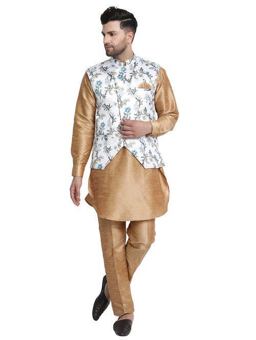 beige kurta pyjama ethnic wear set - 17733477 - Very Small Image - 1
