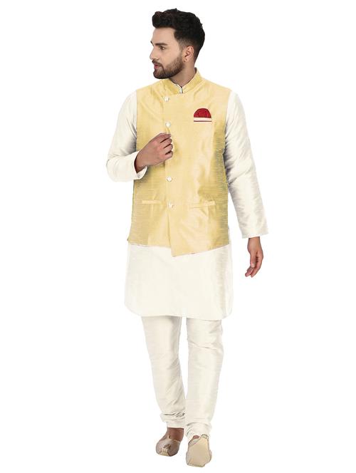beige kurta pyjama ethnic wear set - 17733555 - Very Small Image - 1