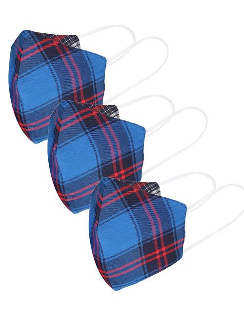 multi colored cotton anti-pollution men mask (pack of 3) - 17733584 - Very Small Image - 1