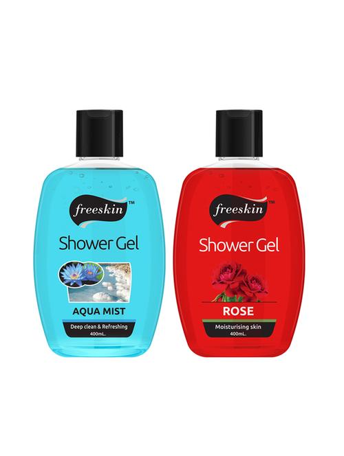 freeskin aqua mist & rose shower gel, 400ml each, pack of 2 - 17733641 - Very Small Image - 1