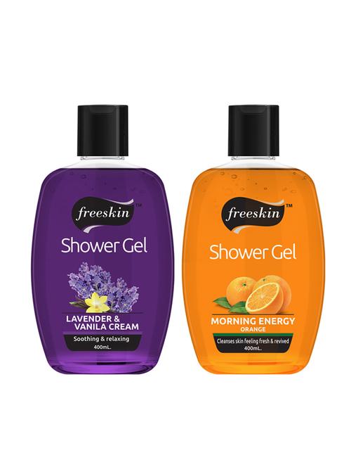freeskin lavender & orange shower gel, 400ml each, pack of 2 - 17733658 - Very Small Image - 1
