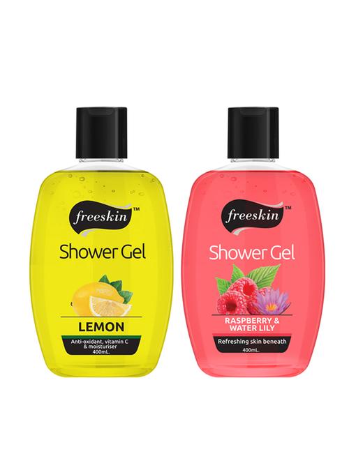 freeskin lemon & raspberry shower gel, 400ml each, pack of 2 - 17733665 - Very Small Image - 1
