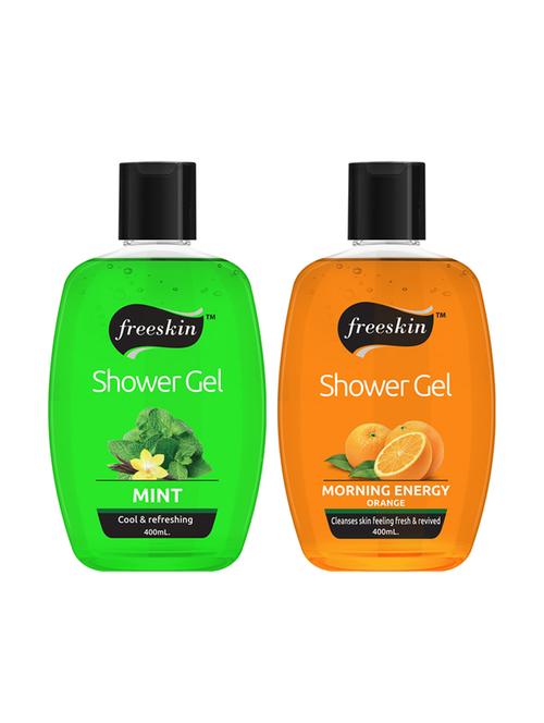 freeskin mint & orange shower gel, 400ml each, pack of 2 - 17733666 - Very Small Image - 1