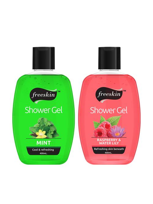 freeskin mint & raspberry shower gel, 400ml each, pack of 2 - 17733668 - Very Small Image - 1