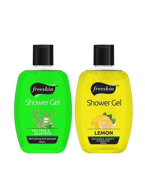 freeskin tea tree & lemon shower gel, 400ml each, pack of 2 - 17733676 - Very Small Image - 1
