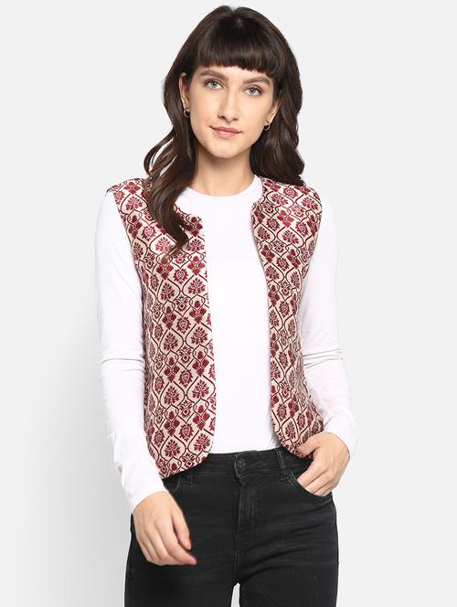 red silk blend jacket - 17733730 - Very Small Image - 1