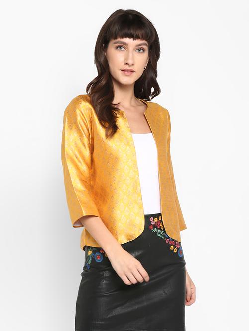 yellow silk blend jacket - 17733750 - Very Small Image - 1