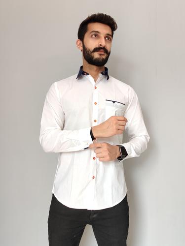 white mens casual shirt - 17733795 - Very Small Image - 1